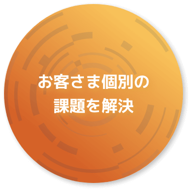 お客さま個別の
				課題を解決